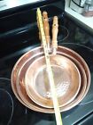 Set Of 3 Handmade Copper Pan Set  Mexican Pans  Manually Hammered