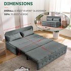 Convertible Sleeper Sofa Bed 2-in-1 Futon  With Pullout Bed For Living Room
