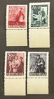 Travelstamps  1945 Croatia Stamps Scott  b77-b80 - Postal Employees Fund Mnh Og