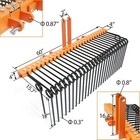 60  3 Point Pine Straw Landscape Rake Steel Tractor Rake For Cat0   Cat1 Tractor
