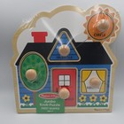 Melissa   Doug First Shapes Wooden Jumbo Peg Puzzle - 5 Pieces With Handles New