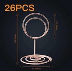 26pcs Mini Rose Gold Table Number Place Card Holders   New                Bg