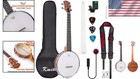 Versatile 26-inch 4-string Tenor Banjolele With Beginner Kit - Brownish Yellow