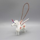 Navajo Folk Art-unicorn Ornament By Monty Begaye-native American