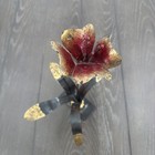 Vintage Mcm Metal Flower Sculpture Metal Base 12  Brutalist Minimalist Art Decor