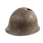 Original Japanese Wwii Helmet Battle Damage Veteran Bring Back Shrapnel Captured
