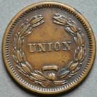 1863 236 426a Patriotic Civil War Token Au  liberty   union 