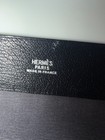 Herm  s Paris Black Leather Ring Binder Address Book Notebook Made In France