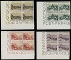 1944  Liechtenstein  Landscapes  Set  Corner Margin Blocks Of 4  Nh  Sc  198-211