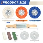9 Pcs Airway Buffing Wheel Kit 8 Inch Polishing Wheel And Polishing Compound    