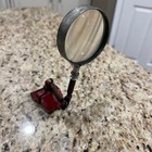 Vintage Industrial Magnetic Base Magnifying Glass Adjustable Articulating Arm