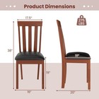 Dining Chair Set Of 2 Upholstered Wooden Chairs W padded Seat Rubber Wood Frame