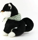 Kawaii Sitting Shiba Inu Dog Black With Neckerchief Plush Doll Animal Size L
