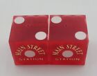 Main Street Station Las Vegas Nevada Used Pair Of Used Dice Gold Foil