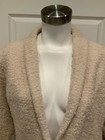 Eileen Fisher Cream Wool Blend Boucle Knit Blazer Jacket  Size Medium
