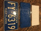 1969 Maryland Pair License Tags Plates                Fy- 6319 Md  Very Good