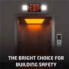 Ciata Led Exit Signs With Emergency Lights For Business  Industrial Safety