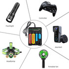 18650 Battery Charger 4-bay 5v 2a For Rechargeable Batteries 3 7v Li-ion Tr Imr 