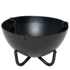 4 75  Hanging Black Cauldron Large Smudging Pot Coal Resin Incense Sage Burner