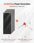 Vevor 24v 1000w Solar Wind Power Kit 6pcs 100w Solar Panels 400w Wind Turbine