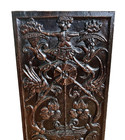 Fine Pair Of Antique 16thc Tudor Elizabethan Carved Oak Panels With Figures