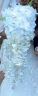 Glamorous Wedding Bouquet Bridal  Silk Flowers  Over The Top 3 Ft Long