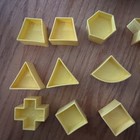 Vintage Tupperware Red Blue Yellow Toy Shape Ball And 14 Blocks - Duplicates