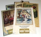 5 1940s Sample Calendars With Art Prints  Doggone Cute Pin-up  Norman Hall  Etc 