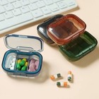 Mini Pill Box Organizer 3 Compartment Portable Medicine Storage Travel Case