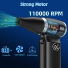 Compressed Air Duster  110000rpm Electric Air Duster keyboard Cleaner For Off   
