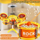 Toddler Drum Set With Chair - Mini Drum Toys For Kids Aged 1-3 Musical Learning