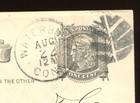 Ux5 Postal Card  With Waterbury Ct Leaf Fancy Cancel Dc4131
