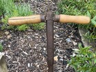 Vintage Cast Iron T Handle Torpedo Bar Industrial Hole Maker Garden Dibber Farm