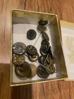 Button Lot Antique Victorian Era Metal Vintage Buttons Mixed Lot 18