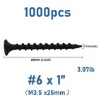Phillips Bugle Head  6 X 1  Phosphate Black Coarse Drywall   Wood Screws 1000pcs