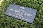 Custom Memorial Gray Slate   Personalized  12x24 Memorial Grave Marker Headstone