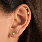 Pure Collection By Ross-simons 14kt Yellow Gold Heart Flat-back Stud Earrings