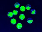 Round Blue Uranium Glass Beads 8mm Bicolor 10pcs Czech