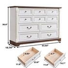 10 Drawer Dresser Chest W Wooden Base