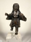 Antique 19th C  Meiji Period Japanese Bronze Figure Of Gama Sennin  liu Hai 