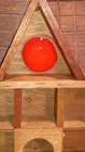 Vintage Wooden Thimble Holder Display Shelf