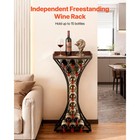 Uimoso 15-bottle Wine Rack With Glass Holder And Tabletop Storage
