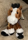 Russ Berrie Shining Stars Horse Plush Bean Bag W  Sealed Code Registry Gold Bow