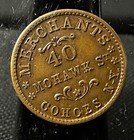 1863 Civil War Token 140a-2a Alden   Frink - Cohoes  Ny Store Card Ef au Rare