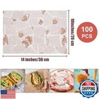 La Llareta 100 Sheets Deli Paper  14   10 Inch Sandwich Wrapping Paper  Food 