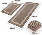 Kitchen Rugs Non-slip 20x30 20x48 Inch Thick 20 X 30    20 X 48   Brown Square
