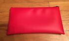 Large Zippered Bank Deposit Bag - Vinyl Carrying Case Money Coins Checks
