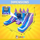 Commercial Inflatable Bounce House Pink Double Water Slide Combo No Blower