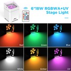 6x18w 6in1 Rgbaw Uv Led Uplighting Par Light Battery Powered Dj Lights Dmx Wifi