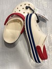 Crocs Crocband Unisex Clogs   White Blue red Jean